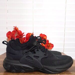Nike(GS) React Boys 7 Low Top Lightweight Athletic Shoes Black